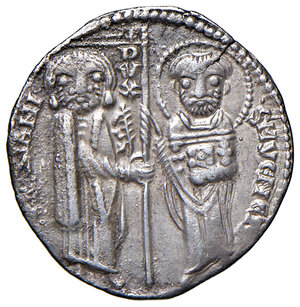 obverse: Venezia. Pietro Ziani (1205-1229). Grosso AG gr. 2,13. Paolucci 1. Frattura marginale del tondello, altrimenti buon BB 