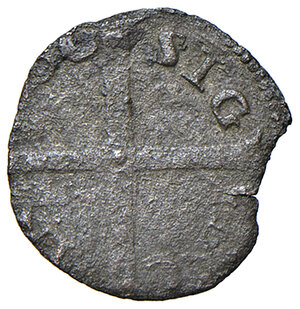 reverse: Roma. Giulio II (1503-1513). Picciolo MI gr. 0,47. Muntoni 49. Berman 584. MIR 569. Molto raro. MB/q.BB