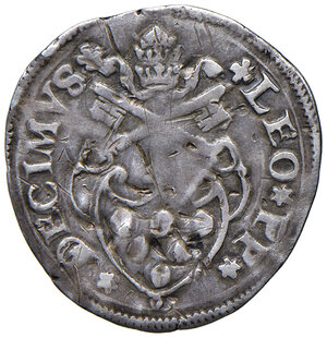 obverse: Perugia. Leone X (1513-1521). Mezzo giulio AG gr. 1,62. Muntoni 144. Berman 718. Finetti 157. MIR 704/1. Rarissimo. Graffietti e colpetti, altrimenti q.BB/BB