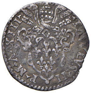 obverse: Roma. Paolo III (1534-1549). Grosso anno XIII AG gr. 1,29. Muntoni –. Berman –. MIR 894/1. Cimasa composta da piccolo rombo, mancante in Muntoni e citata solo dal MIR Stato Pontificio di recente pubblicazione. Rarissimo. q.BB