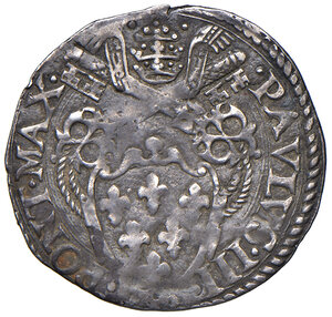 obverse: Macerata. Paolo III (1534-1549). Grosso AG gr. 1,82. Muntoni 149. Berman 952. MIR 927/1. Molto raro. BB