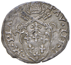 obverse: Piacenza. Paolo III (1534-1549). Terzo di paolo AG gr. 1,67. Muntoni 179 var. III. Berman 971. MIR 959/4. Raro. Graffietti, altrimenti BB