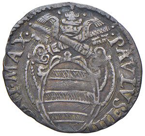 obverse: Roma. Paolo IV (1555-1559). Grosso AG gr. 1,41. Muntoni 21. Berman 1042. MIR 1029/1. Raro. BB