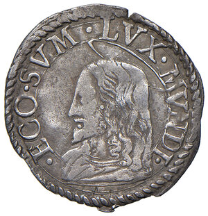 reverse: Roma. Pio V (1566-1572). Mezzo grosso AG gr. 0,71. Muntoni 22 var. I. Berman 1102. MIR 1094/3. Raro. q.BB/BB