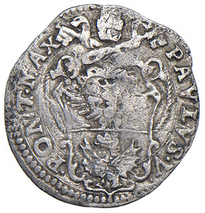 obverse: Roma. Paolo V (1605-1621). Mezzo grosso AG gr. 0,51. Muntoni 117. Berman 1576. MIR 1564/2. q.BB