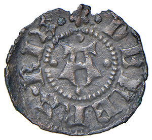reverse: Ferrara. Nicolò III d Este (1393-1441). Marchesano piccolo MI gr. 0,34. MIR 223. Molto raro. Migliore di BB