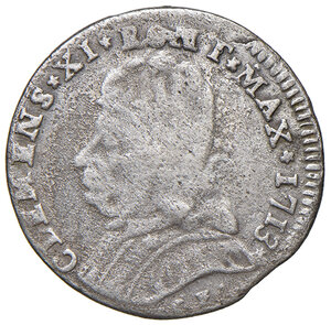 obverse: Bologna. Clemente XI (1700-1721). Muraiola da 4 bolognini 1713 MI gr. 2,76. Muntoni 190 a). Berman 2460. Chimienti 675. MIR 2338/4. Rara. q.BB