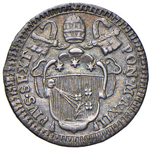 obverse: Roma. Pio VI (1775-1799). Grosso anno XII AG gr. 1,29. Muntoni 58. Berman 2969. MIR 2772/11. Patina di medagliere, q.SPL