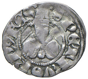 reverse: Aquila. Ludovico d Angiò (1382-1384). Bolognino AG gr. 1,08. MIR 49. Raro. BB