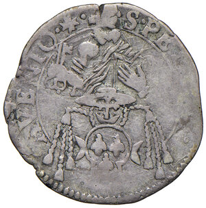 reverse: Urbano VIII (1623-1644). Avignone. Giulio o barberino 1636 (Card. Legato Antonio Barberini, 1633-1644) AG 2,25. Muntoni 223. Berman 1796. MIR 1744/17. Raro. q.BB