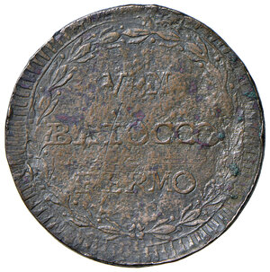 reverse: Fermo. Repubblica Romana (1798-1799). Baiocco anno I CU gr. 8,44. Pagani 51. Muntoni 50. Bruni 32. MIR 2921/4. Raro. BB/MB