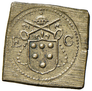 obverse: Epoca di Alessandro VII (1655-1667). Con stemma di Clemente VII. Peso monetale dello zecchino o ongaro 1649 AE gr. 3,22. Mazza 9. SPL