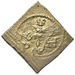 reverse: Epoca di Alessandro VII (1655-1667). Con stemma di Clemente VII. Peso monetale dello zecchino o ongaro 1649/1652 AE gr. 3,47. Mazza 6 var. q.SPL
