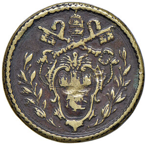 obverse: Innocenzo X (1644-1655). Peso monetale del 4 scudi d oro AE gr. 13,20. Mazza 84. Ex asta Nomisma 30/2005, 1092. Raro. BB