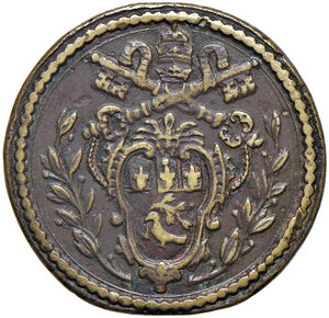obverse: Innocenzo X (1644-1655). Peso monetale del 4 scudi d oro AE gr. 12,80. Mazza 87. Ex asta Centauro 1/2006, 263. Raro. Buon BB