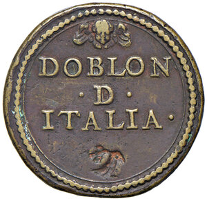 reverse: Innocenzo X (1644-1655). Peso monetale del 4 scudi d oro AE gr. 12,80. Mazza 87. Ex asta Centauro 1/2006, 263. Raro. Buon BB