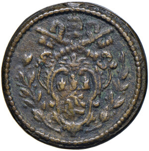 obverse: Innocenzo X (1644-1655). Peso monetale del 4 scudi d oro AE gr. 12,87. Mazza 87. Raro. BB