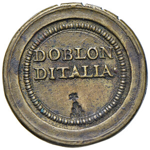 reverse: Alessandro VII (1655-1667). Peso monetale del 4 scudi d oro AE gr. 13,08. Mazza 113. Raro. Migliore di BB