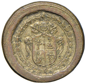 obverse: Alessandro VII (1655-1667). Peso monetale del 4 scudi d oro AE gr. 13,13. Mazza 113. Raro. Buon BB
