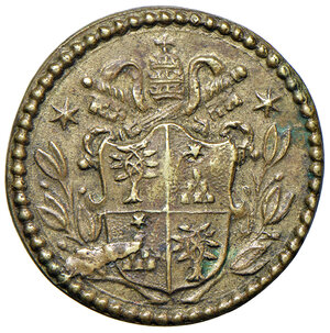 obverse: Alessandro VII (1655-1667). Peso monetale dello scudo d oro AE gr. 3,37. Mazza 128. Raro. Buon BB