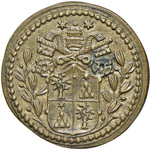 obverse: Alessandro VII (1655-1667). Peso monetale dello scudo d oro AE gr. 3,36. Mazza 129. Raro. SPL
