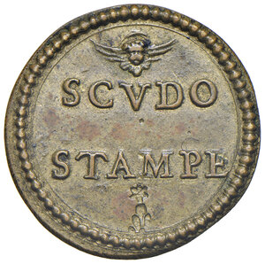 reverse: Alessandro VII (1655-1667). Peso monetale dello scudo d oro AE gr. 3,36. Mazza 129. Raro. SPL