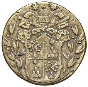 obverse: Alessandro VII (1655-1667). Peso monetale dello scudo d oro AE gr. 3,24. Mazza 132. Raro. BB
