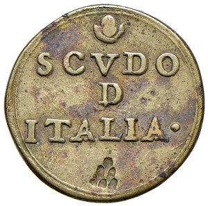 reverse: Alessandro VII (1655-1667). Peso monetale dello scudo d oro AE gr. 3,24. Mazza 132. Raro. BB