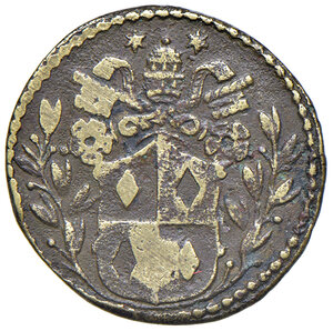 obverse: Clemente IX (1667-1669). Peso monetale dello scudo d oro AE gr. 3,12. Mazza 169. Ex asta Artemide 5 maggio 2005, 1620. Raro. BB