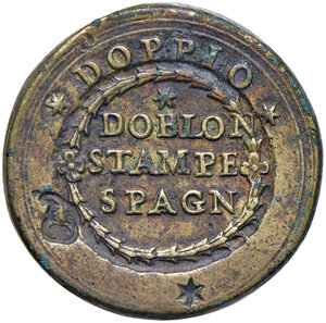 reverse: Clemente X (1670-1676). Peso monetale dell 8 scudi d oro AE gr. 26,80. Mazza 185 R. Raro. Ex asta Centauro 6/2010, 985. Buon BB