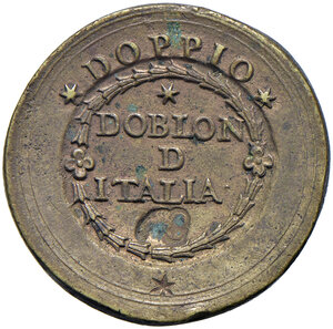 reverse: Clemente X (1670-1676). Peso monetale dell 8 scudi d oro AE gr. 26,30. Mazza 187. Raro. Migliore di BB