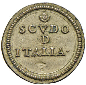 reverse: Innocenzo XI (1676-1689). Peso monetale dello scudo d oro AE gr. 3,31. Mazza 260 H. Raro. q.SPL