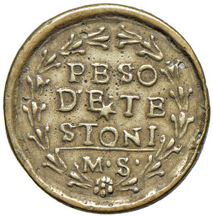 reverse: Innocenzo XI (1676-1689). Peso monetale del testone AE gr. 8,98. Mazza 271. Raro. BB
