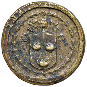 obverse: Innocenzo XII (1691-1700). Peso monetale del 2 scudi d oro AE gr. 6,57. Mazza 319 J. Raro. BB