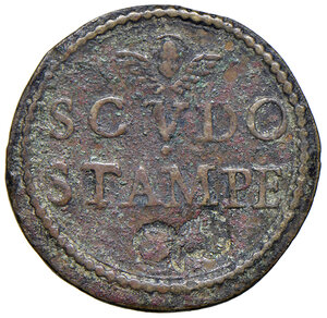 reverse: Innocenzo XII (1691-1700). Peso monetale dello scudo d oro AE gr. 3,18. Mazza 321. Molto raro. BB