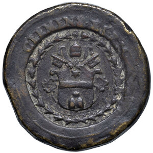 obverse: Clemente XI (1700-1721). Peso monetale dell 8 scudi d oro AE gr. 26,48. Mazza 333 K. Raro. BB