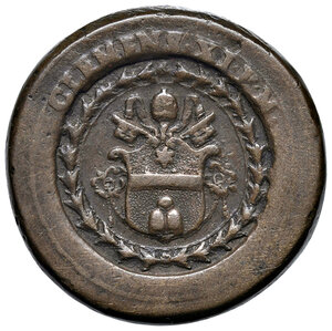 obverse: Clemente XI (1700-1721). Peso monetale dell 8 scudi d oro AE gr. 26,60. Mazza 335 M. Raro. Buon BB