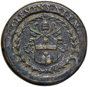 obverse: Clemente XI (1700-1721). Peso monetale del 4 scudi d oro AE gr. 13,41. Mazza 353 M. Raro. Buon BB