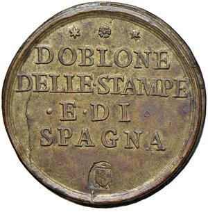reverse: Clemente XI (1700-1721). Peso monetale del 4 scudi d oro AE gr. 13,42. Mazza 357 P. Raro. q.SPL
