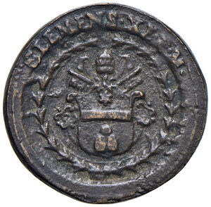 obverse: Clemente XI (1700-1721). Peso monetale del 4 scudi d oro AE gr. 13,13. Mazza 360. Raro. Buon BB