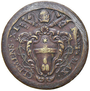 obverse: Clemente XI (1700-1721). Peso monetale del 4 scudi d oro AE gr. 11,93. Mazza 368 P. Raro. BB