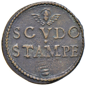 reverse: Clemente XI (1700-1721). Peso monetale dello scudo d oro AE gr. 3,34. Mazza 394 N. Raro. Buon BB