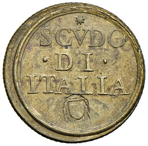 reverse: Clemente XI (1700-1721). Peso monetale dello scudo d oro AE gr. 3,27. Mazza 405 O. Raro. SPL