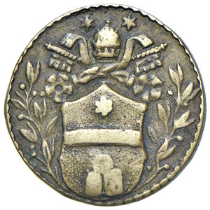 obverse: Clemente XI (1700-1721). Peso monetale dello zecchino e ungaro AE gr. 3,36. Mazza 413 N. Raro. Buon BB