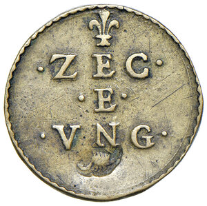 reverse: Clemente XI (1700-1721). Peso monetale dello zecchino e ungaro AE gr. 3,36. Mazza 413 N. Raro. Buon BB