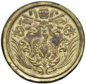 obverse: Innocenzo XIII (1721-1724). Peso monetale dell 8 scudi d oro AE gr. 26,75. Mazza 426 S. Raro. Buon BB