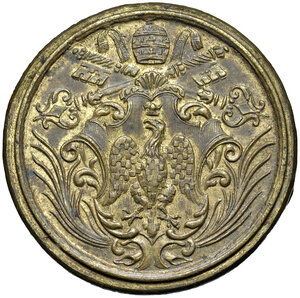 obverse: Innocenzo XIII (1721-1724). Peso monetale dell 8 scudi d oro AE gr. 26,84. Mazza 429 V. Raro. Migliore di BB