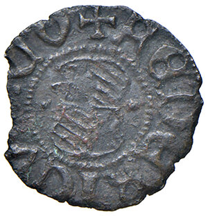 obverse: Gubbio. Federico di Montefeltro (1444-1482). Picciolo AG gr. 0,36. CNI 17 var. Cavicchi 10. Molto raro. Tondello irregolare, BB