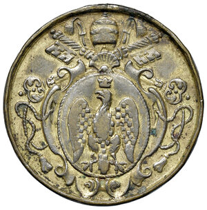 obverse: Innocenzo XIII (1721-1724). Peso monetale del 4 scudi d oro AE gr. 12,68. Mazza 449 S. Raro. Tracce d argentatura d epoca, BB