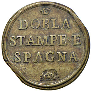 reverse: Innocenzo XIII (1721-1724). Peso monetale del 2 scudi d oro AE gr. 6,60. Mazza 455. Raro. BB